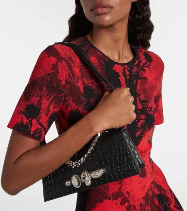 Alexander McQueen Jewelled Mini leather shoulder bag | Thumbnail 2