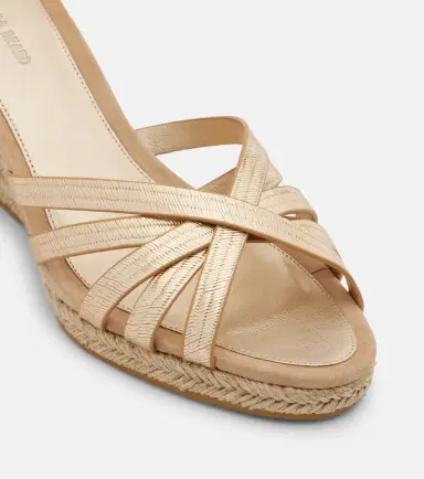 Veronica Beard Metallic leather espadrille wedges | Thumbnail 3 Veronica Beard Metallic leather espadrille wedges | Thumbnail 3