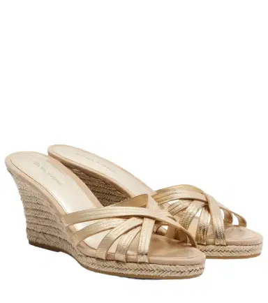 Veronica Beard Metallic leather espadrille wedges | Thumbnail 1 Veronica Beard Metallic leather espadrille wedges | Thumbnail 1