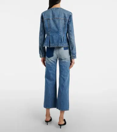 Veronica Beard Patchwork straight jeans | Thumbnail 6 Veronica Beard Patchwork straight jeans | Thumbnail 6