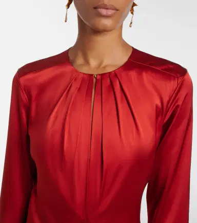 Veronica Beard Ezri silk-blend satin midi dress | Thumbnail 2