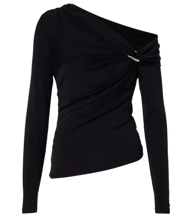 Veronica Beard Lozea asymmetric ruched jersey top