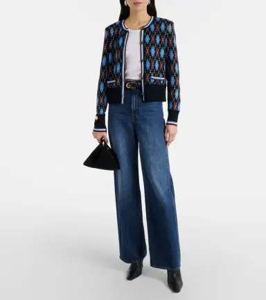 Veronica Beard Sylvane argyle wool and cotton cardigan | Thumbnail 2 Veronica Beard Sylvane argyle wool and cotton cardigan | Thumbnail 2
