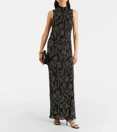 Veronica Beard Sylven beaded georgette maxi dress | Thumbnail 3