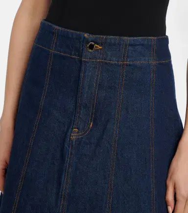 Veronica Beard Alix denim midi skirt | Thumbnail 5