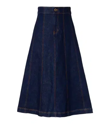 Veronica Beard Alix denim midi skirt | Thumbnail 1