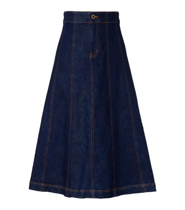 Veronica Beard Alix denim midi skirt