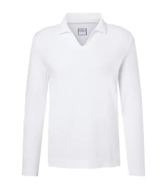 Cotton terry polo shirt
