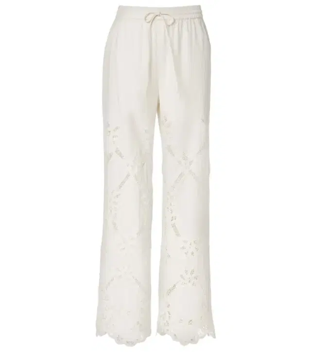 Daisy cotton and linen wide-leg pants