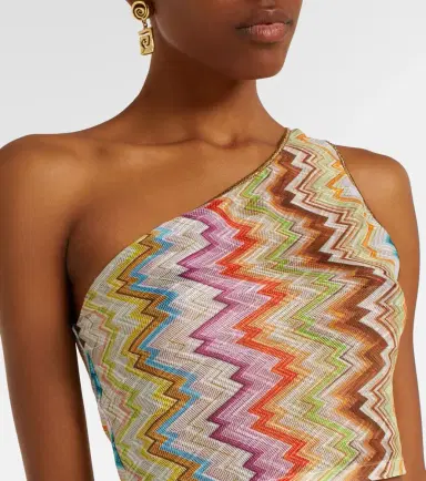 Missoni Zigzag one-shoulder crop top | Thumbnail 5 Missoni Zigzag one-shoulder crop top | Thumbnail 5