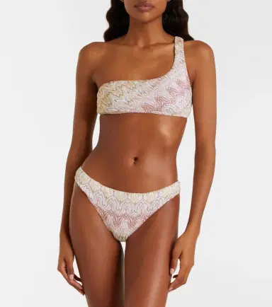 Missoni Lamé one-shoulder bikini | Thumbnail 3
