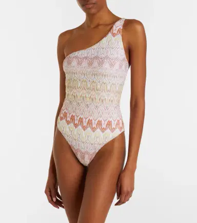Missoni Zigzag one-shoulder lamé swimsuit | Thumbnail 2 Missoni Zigzag one-shoulder lamé swimsuit | Thumbnail 2