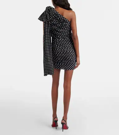 Patou Polka-dot one-shoulder minidress | Thumbnail 5