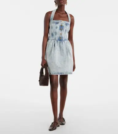Patou Halterneck denim minidress | Thumbnail 5 Patou Halterneck denim minidress | Thumbnail 5