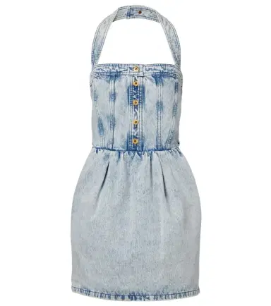 Patou Halterneck denim minidress | Thumbnail 1 Patou Halterneck denim minidress | Thumbnail 1
