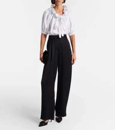 Patou Ruffled cropped cotton top | Thumbnail 2