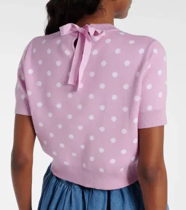 Patou Polka-dot cotton-blend sweater | Thumbnail 3 Patou Polka-dot cotton-blend sweater | Thumbnail 3