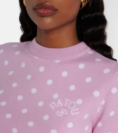 Patou Polka-dot cotton-blend sweater | Thumbnail 4 Patou Polka-dot cotton-blend sweater | Thumbnail 4