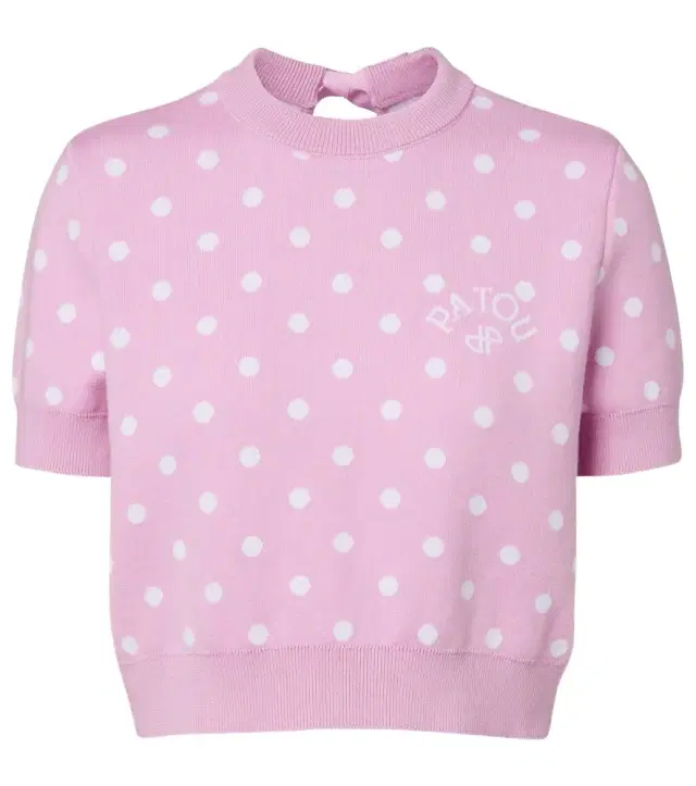 Polka-dot cotton-blend sweater