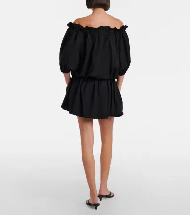 Patou Tie-neck cotton faille minidress | Thumbnail 3