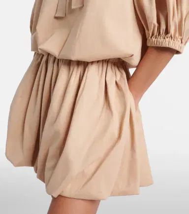 Patou Tie-neck cotton faille minidress | Thumbnail 2