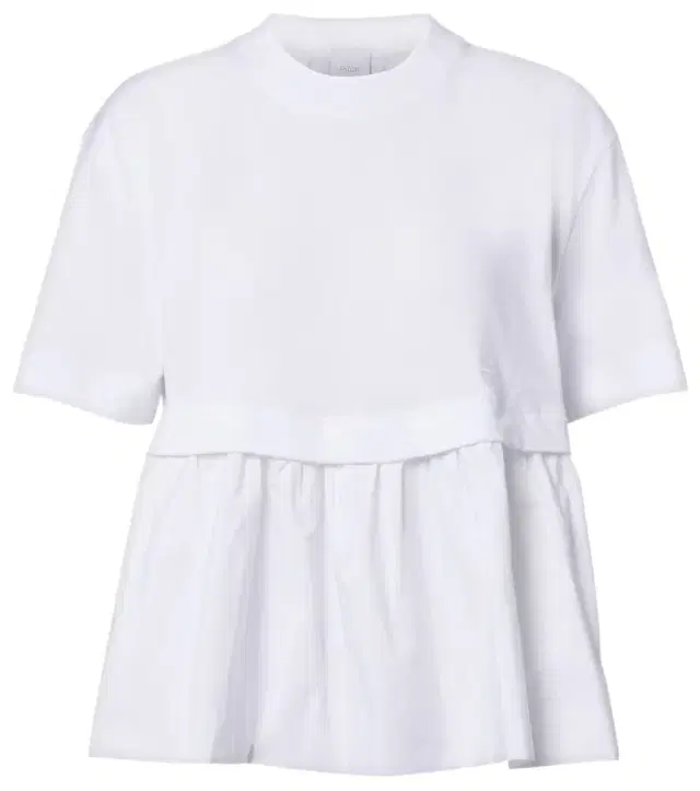 Patou Cotton jersey and faille T-shirt