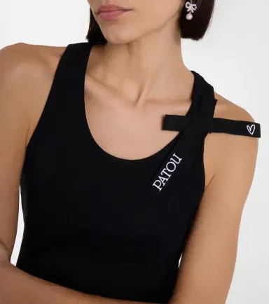 Patou Logo bow-detail cotton tank top | Thumbnail 3