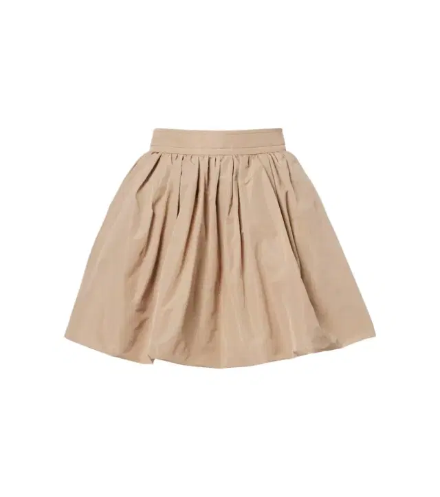 Gathered faille miniskirt