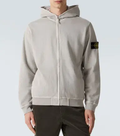 Stone Island Cotton jersey zip-up hoodie | Thumbnail 4