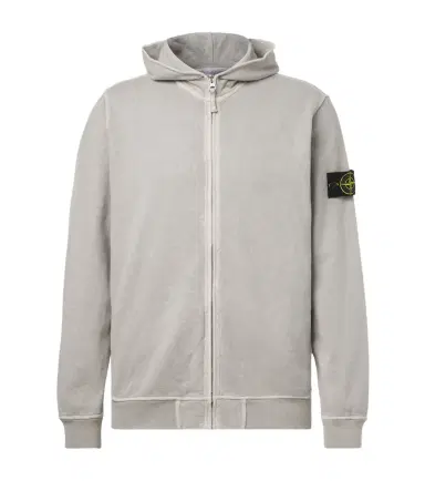 Stone Island Cotton jersey zip-up hoodie | Thumbnail 1
