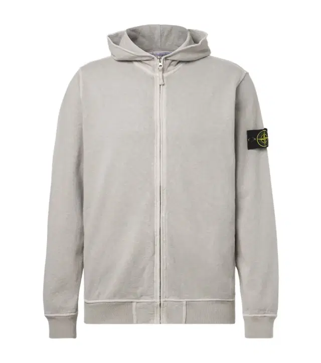 Cotton jersey zip-up hoodie