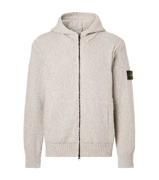 Compass cotton zip-up hoodie