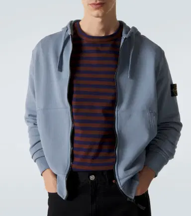 Stone Island Cotton jersey zip-up hoodie | Thumbnail 3
