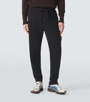Stone Island Compass cotton fleece sweatpants | Thumbnail 3