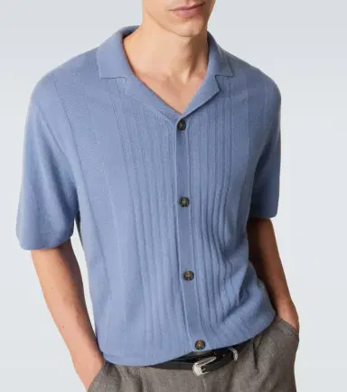 Le Kasha Gerone knitted cashmere polo shirt | Thumbnail 2