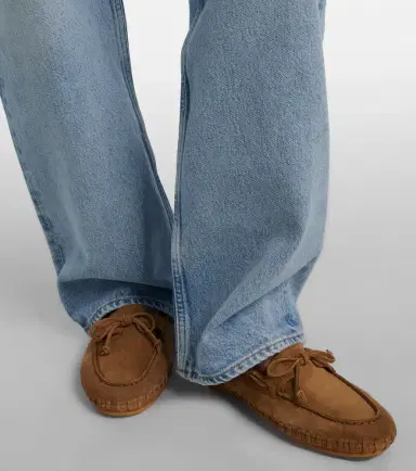 Le Monde Beryl Le Monde Béryl Driver embroidered suede loafers | Thumbnail 5
