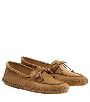 Le Monde Beryl Le Monde Béryl Driver embroidered suede loafers | Thumbnail 1