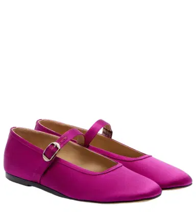 Le Monde Béryl Le Monde Béryl Mary Jane satin ballet flats | Thumbnail 1 Le Monde Béryl Le Monde Béryl Mary Jane satin ballet flats | Thumbnail 1