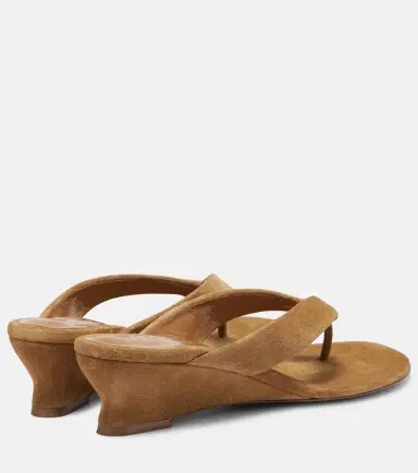 Le Monde Béryl Le Monde Béryl Micro Wedge 40 suede thong sandals | Thumbnail 4