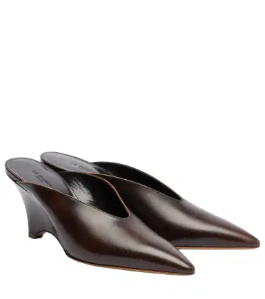 Le Monde Béryl Le Monde Béryl Victoria 70 leather wedges | Thumbnail 1