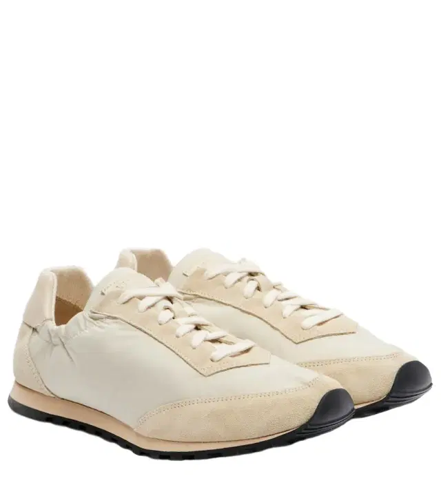Le Monde Beryl Le Monde Béryl Slim Runner suede-trimmed sneakers