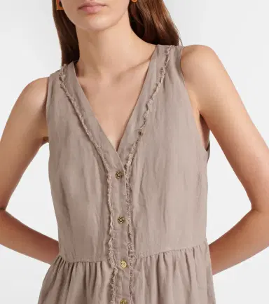 Heidi Klein Zakynthos tiered linen midi dress | Thumbnail 6