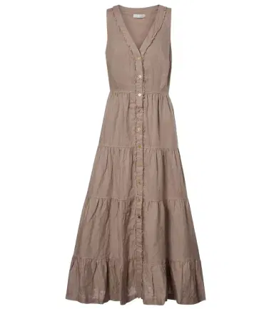 Heidi Klein Zakynthos tiered linen midi dress | Thumbnail 1
