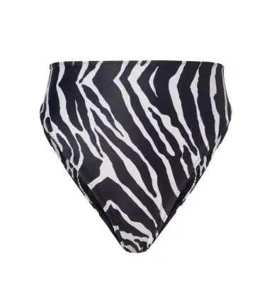 Same Zebra-print high-rise bikini bottoms | Thumbnail 1