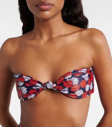 Same Knotted printed bandeau bikini top | Thumbnail 3