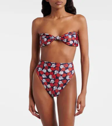 Same Knotted printed bandeau bikini top | Thumbnail 4