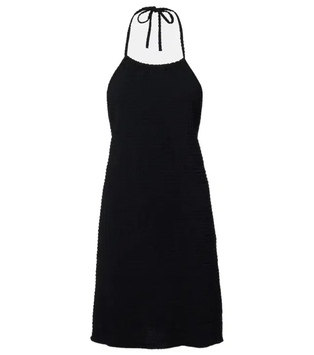 Hunza G Halterneck seersucker minidress