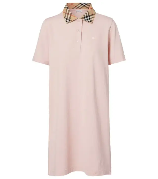 Check cotton polo dress