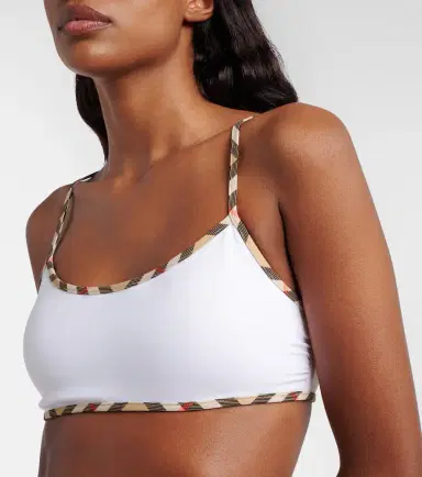 Burberry Self-tie bikini top | Thumbnail 3 Burberry Self-tie bikini top | Thumbnail 3