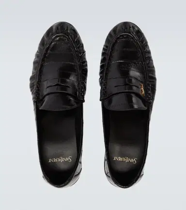 Saint Laurent Le Loafer eel leather penny loafers | Thumbnail 2